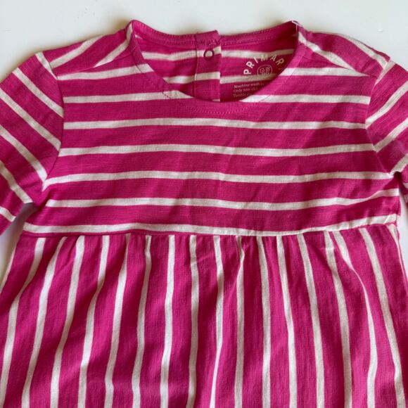 NEW Primary Baby Striped Pink Romper 12-18 Months - Picture 6 of 10